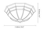 Dome Brass Flush Ceiling Lamp