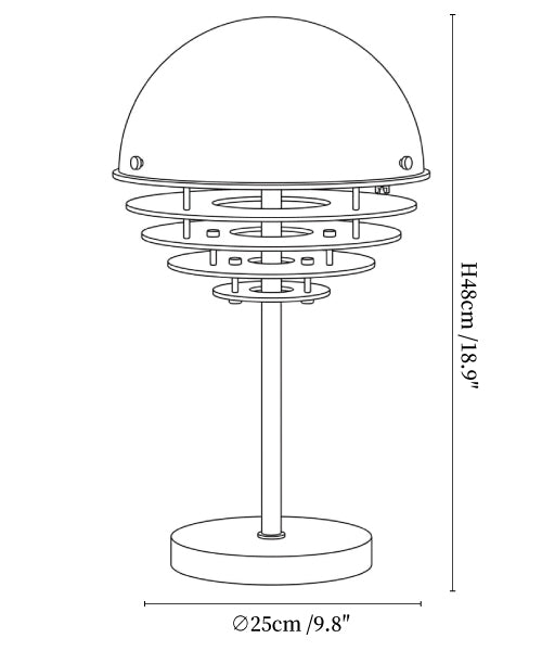 Dome Louver Table Lamp