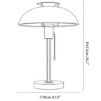 Domo Chrome Mushroom Table Lamp