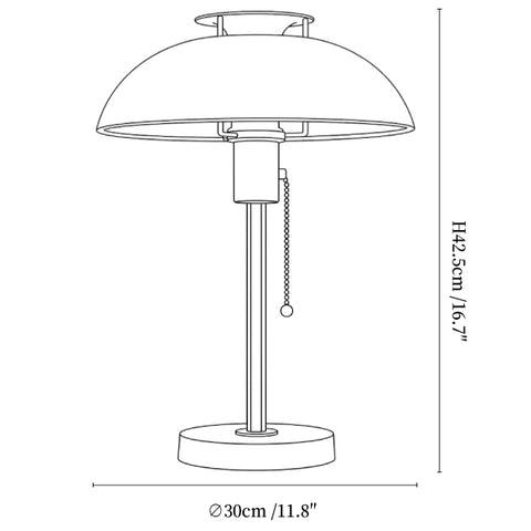 Domo Chrome Mushroom Table Lamp