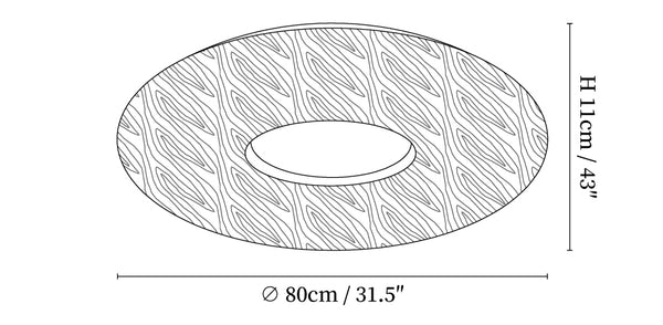 Donut Wood Ceiling Light
