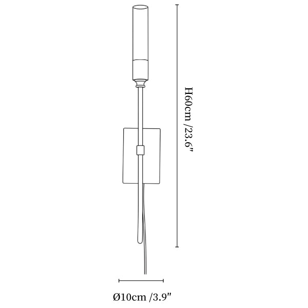 Double Arrow Plug-in Wall Sconce