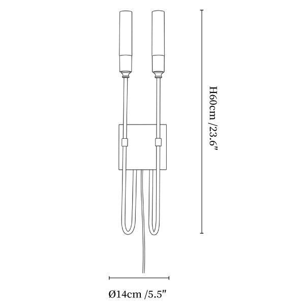 Double Arrow Plug-in Wall Sconce