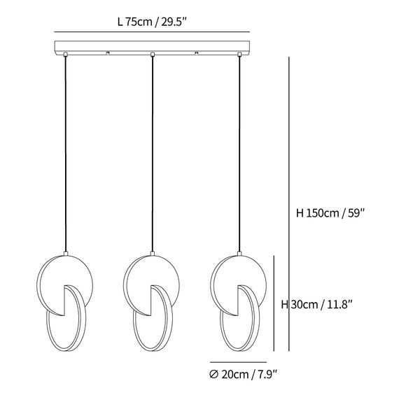 Double Disk Pendant Lamp