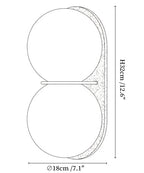Double Globe Travertine Wall Sconce