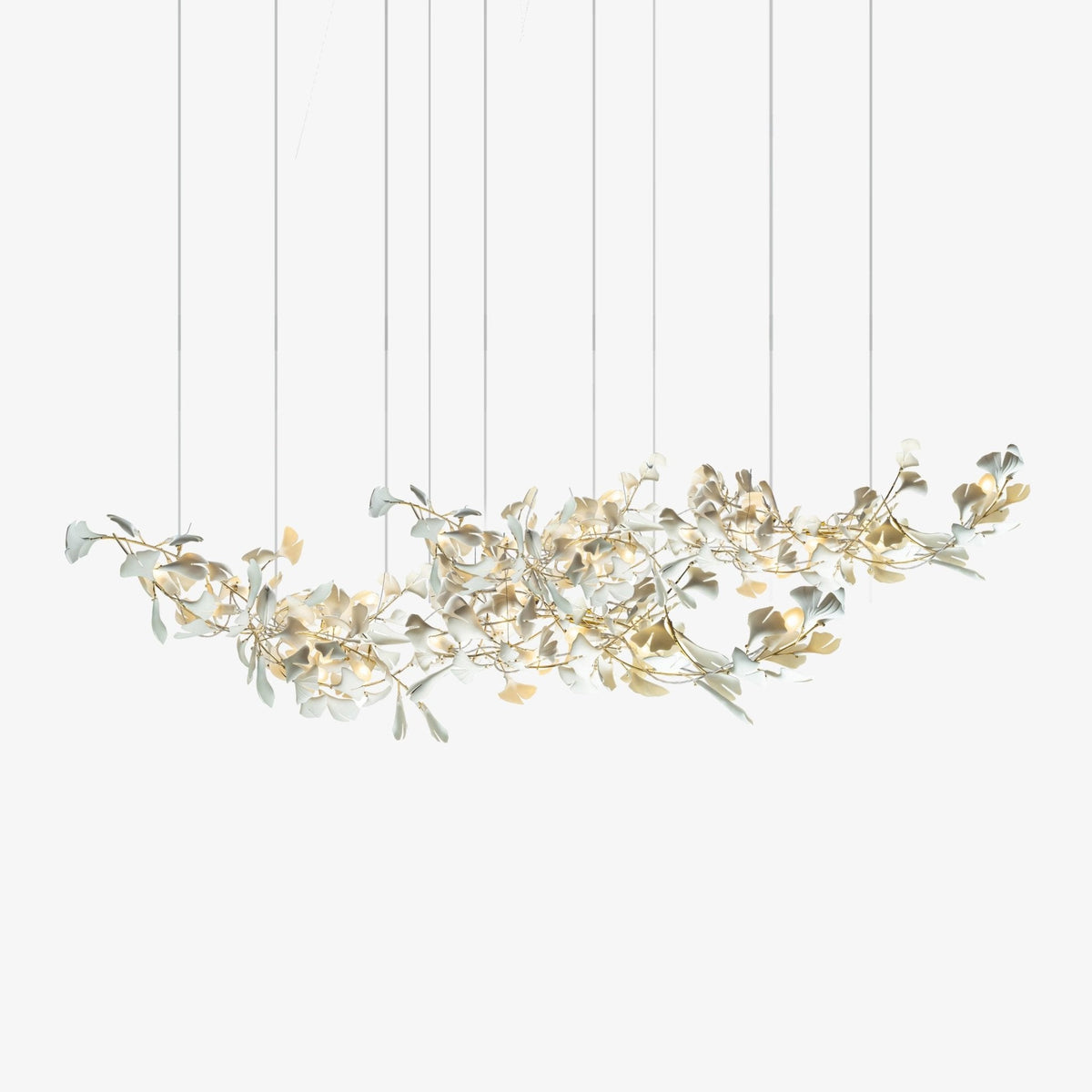 Double Layer Combination Gingko Chandelier