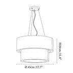 Double Layer Cotton Drum Pendant Lamp