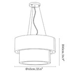 Double Layer Cotton Drum Pendant Lamp