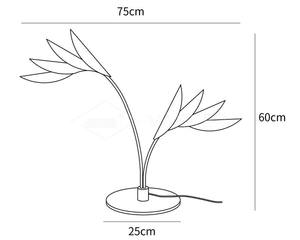 Double Leaf Table Lamp