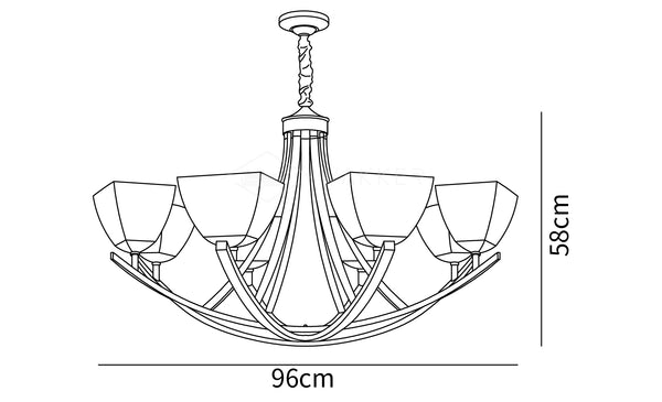 Dover Brass Chandelier