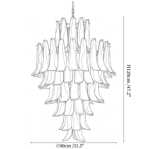 Dravina Glass Petals Pendant Lamp