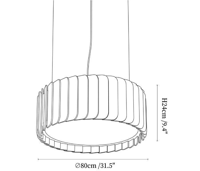 Drum Acoustic Pendant Lamp