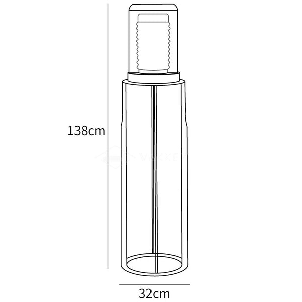 Dual Cylinder Glass Floor Lamp