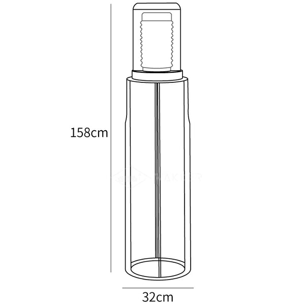 Dual Cylinder Glass Floor Lamp
