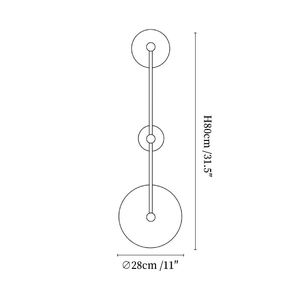 Dual Disc Travertine Wall Sconce