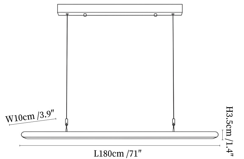 Dual Louver Wood Linear Pendant Lamp
