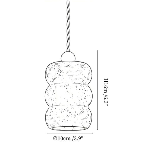 Dune Pebble Travertine Pendant Light