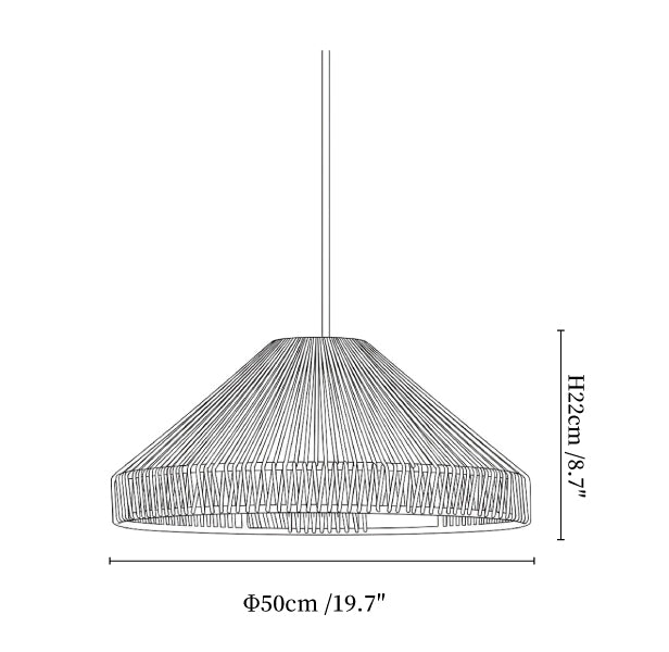 Dune Rope Cone Pendant Lamp