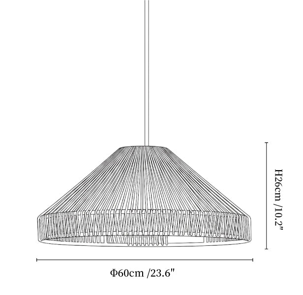 Dune Rope Cone Pendant Lamp
