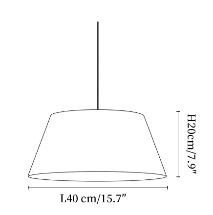 Dune Tapered Fabric Pendant Light