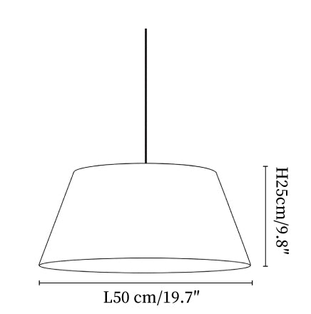 Dune Tapered Fabric Pendant Light