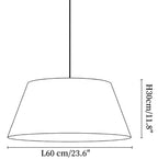 Dune Tapered Fabric Pendant Light