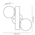 Duo Alabaster Globe Wall Sconce