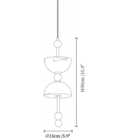Duo Alabaster Pendant Lamp