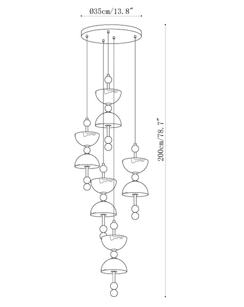 Duo Alabaster Pendant Lamp