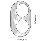 Duo Orb Wood Wall Lamp