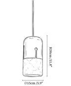 Duotone Capsule Alabaster Pendant Lamp