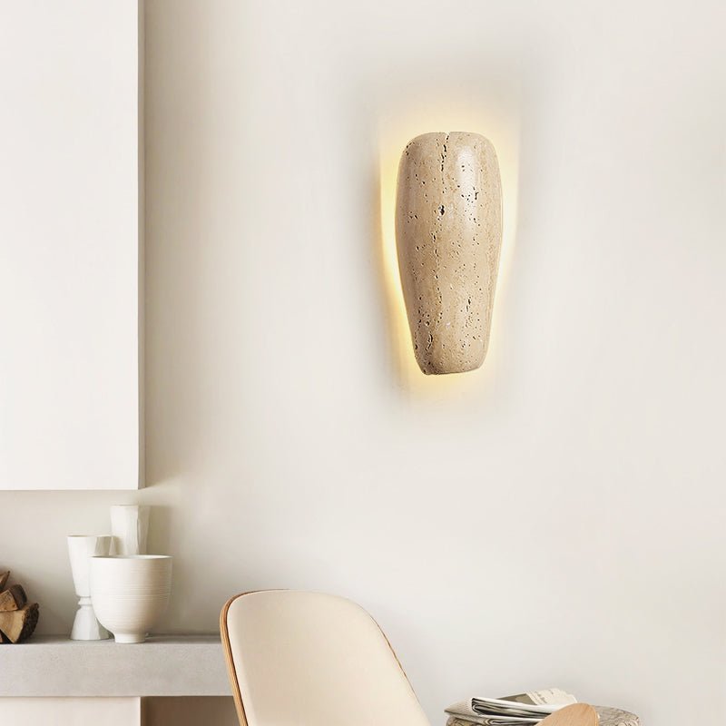 Earthy Stone Wall Sconce
