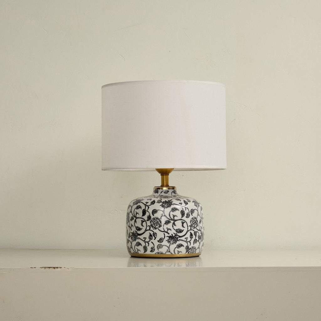 Ebony Vine Ceramic Table Lamp