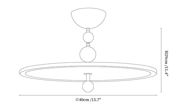 Disc & Bead Ceiling Light