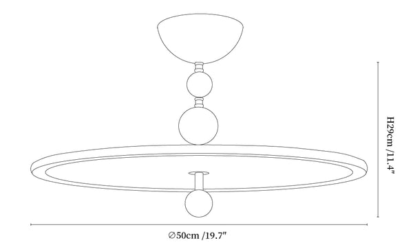 Disc & Bead Ceiling Light
