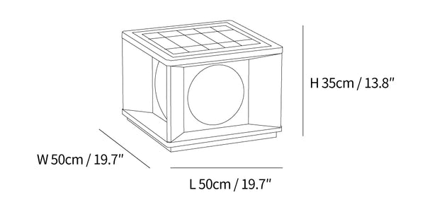 Eclipse Cube Outdoor Post Light