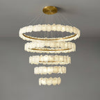 Ecliptica Spiral Alabaster Chandelier