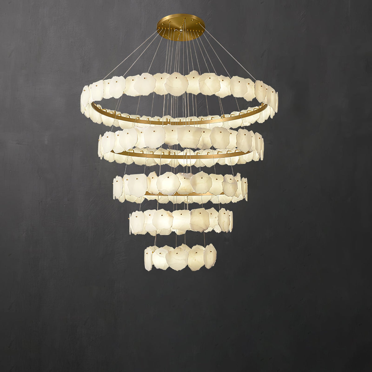 Ecliptica Spiral Alabaster Chandelier
