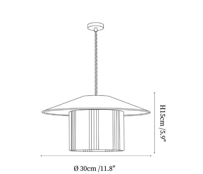 Eco Fabric Fringe Pendant Lamp