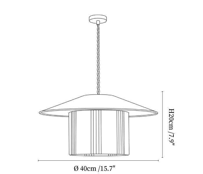 Eco Fabric Fringe Pendant Lamp