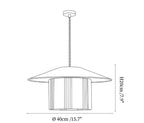 Eco Fabric Fringe Pendant Lamp