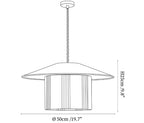 Eco Fabric Fringe Pendant Lamp