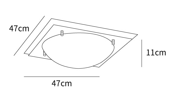 Edged Glass Ceiling Lamp