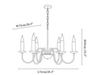 Edris Travertine Candle Chandelier