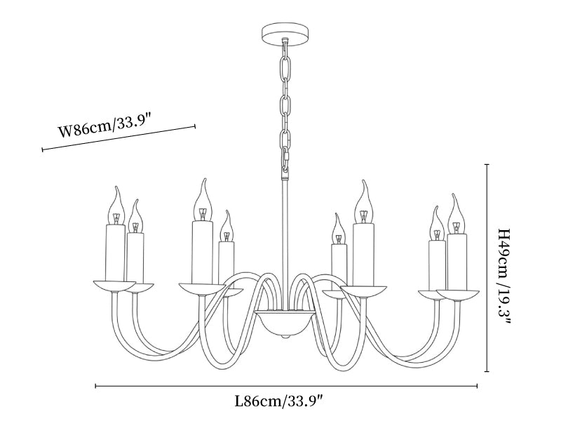 Edris Travertine Candle Chandelier