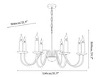 Edris Travertine Candle Chandelier