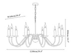 Edris Travertine Candle Chandelier