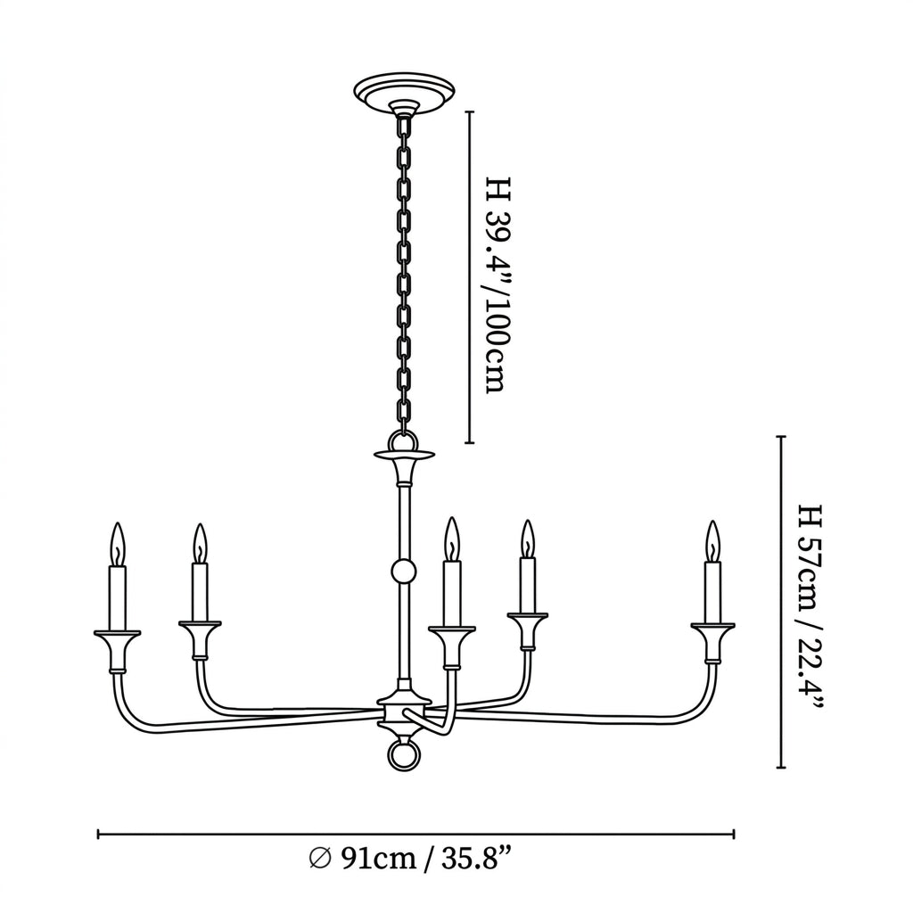 Elara Candle Chandelier