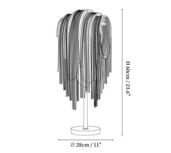 Chains Tassel Table Lamp