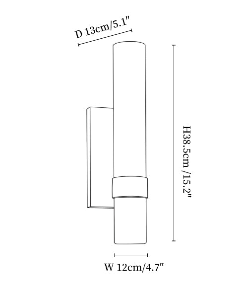 Elaris Alabaster Tube Wall Sconce